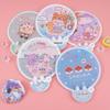 Mini Cartoon Handheld Folding Fan - Cute Student Design with Customizable Logo