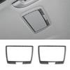 2pcs Carbon Fiber For BMW F10 5 Series 2018- Car Rear Seat Vanity Mirror Frame Trim Interior Sticker Accessories