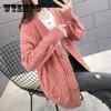 Sweater Cardigan Women's Spring and Autumn Loose Knitted Sweater Mid-length Casual Coat