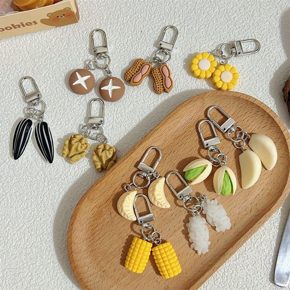 Bag Pendant Food Series Pendant Pistachio PVC Keychain Unique Simulation Food Keychain Gift