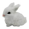 1/5Pcs Plush Rabbit Figurine Realistic Simulation Bunny Model Lifelike Artificial Fur Animal Miniature Home Office Easter Desktop Decoration Ornament
