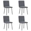 VidaXL Dining Chairs Set of 4 Dark Grey Velvet 3315158