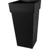 XXL Square Flower Pot 43 Cm - EDA - Tuscany - 98 L - 43.3 X 43.3 X H. 80 Cm - Anthracite Grey