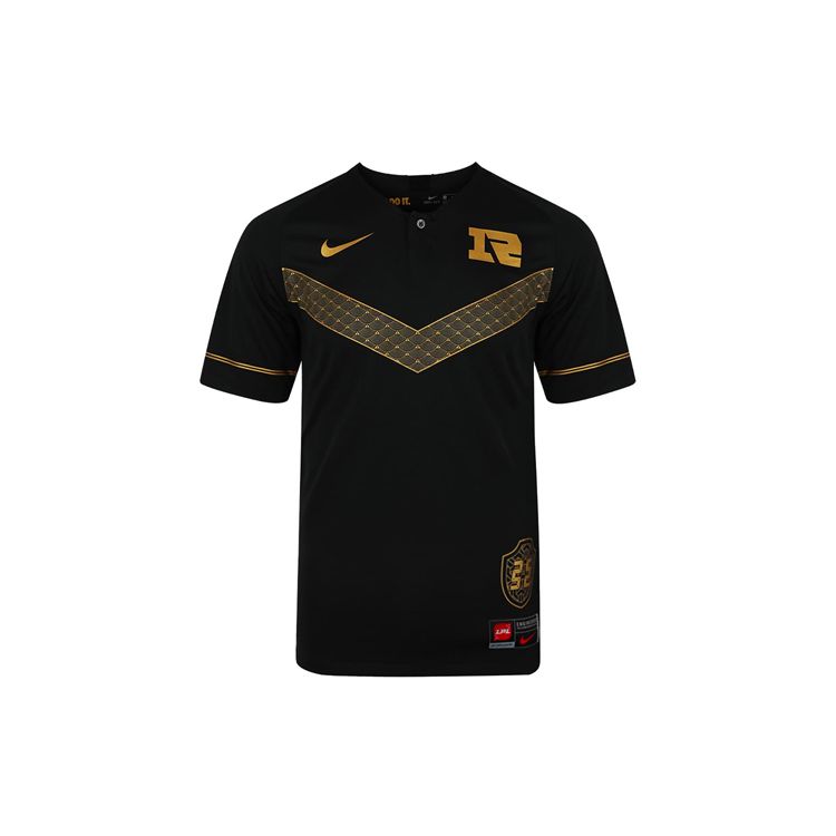 Nike LPL Collaboration RNG Team Short Sleeve T-Shirt Competition Jersey Men Tops Black CV9630-010