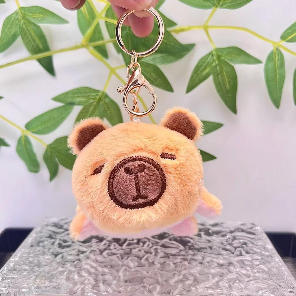 Flip Unique Water Capybara Plush Toy Cute Animal Keychain Soft Short Design Plush