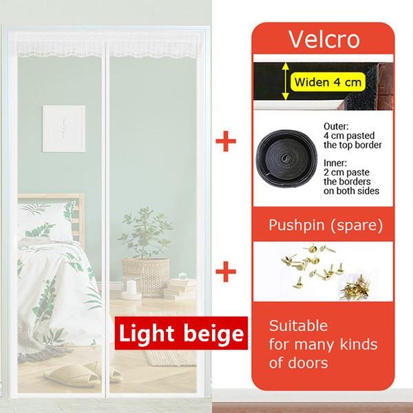 1 Set Summer Door Screen Net Anti Mosquito Insect Fly Bug Curtains Net Automatic Closing Door Screen Kitchen Curtains Magnet Net
