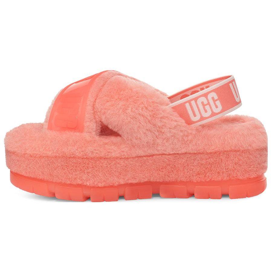 UGG Fuzz Sugar Leather Casual Comfortable Thick Sole Fashion Sandals Women Sandals Sea-Star-Pink 1135237-SHPN