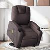 VidaXL Reclining Massage Armchair Dark Brown Fabric 3204385