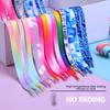 Gradient Print Flat Shoelaces Rainbow Colour Shoe Laces Suitable for All Casual Canvas Shoes Colorful Shoelace Unisex 1 Pair
