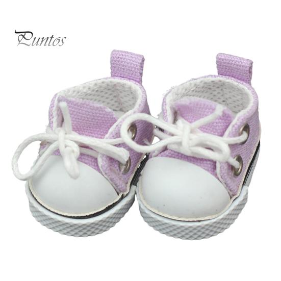 1 Pair Doll Shoes Mini Lace-Up Canvas Sneakers for 17cm Dolls Fingerboard Mini Finger Shoes Toy Accessory Realistic Design Creative Gift