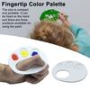 Plastic Paint Tray 3D Printed Finger Palette with Hand Grip Easy To Clean Portable Painting Palette for Kids Artists Watercolor Acrylic Pigment Use
