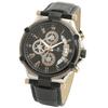 Watch Chronograph Italian Brand Analog Quartz Present Black with Watch Cross PGBK [Salvatore Marra] Men's [Item]
