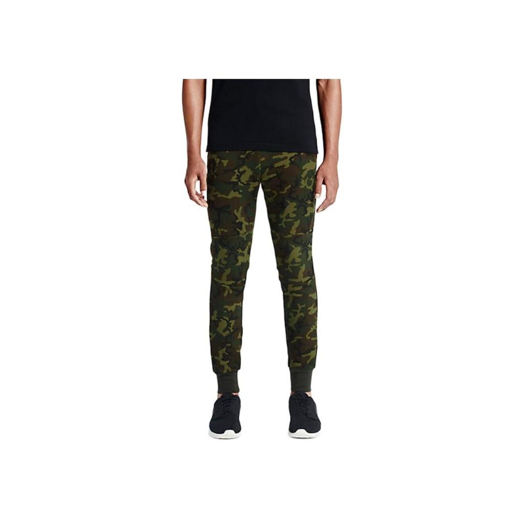 Nike Camouflage Loose Fit Cuffed Casual Pants Men Bottoms Green 682853-355