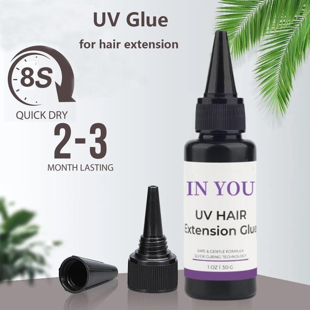 UV Hair Extension Kit: UV Lamp + 30g Glue & Remover | Salon-Quality Invisible Bonds | Quick Home & Salon Set
