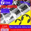 Black Carbon Steel E-Type Circlip Set - Mixed Retaining Rings