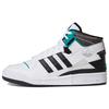 Forum Exhibit Mid White Black Unisex Sneakers Footwear-White Core-Black Green H01921