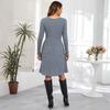 Women's Casual Long-sleeved Loose Solid-color Dress