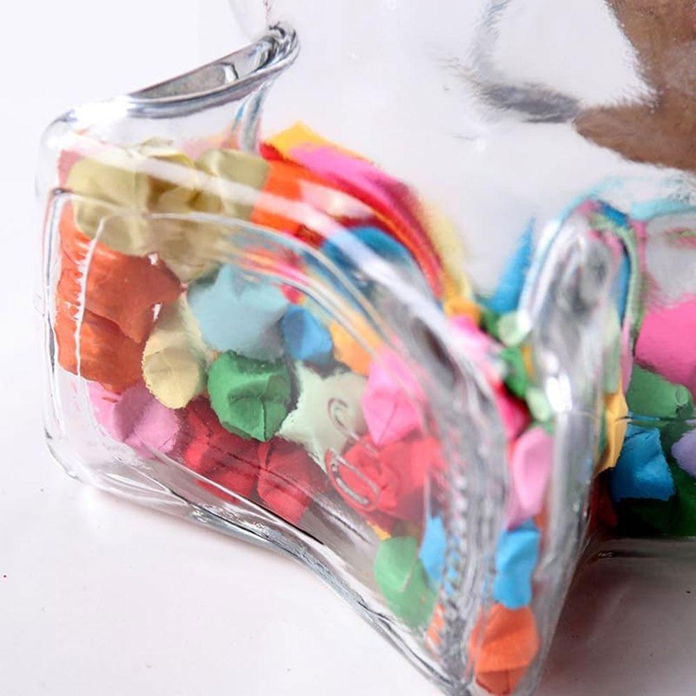 Craft Origami Stars Glass Bottle Stars Shape Glass Jars Creative Pentagram Storage Bottle Home