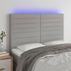 VidaXL LED Headboard Bedroom Furniture Double Bed Accessory Head of Bed Frame Interior Light Grey 3122562