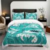 Shark Bedding Set 2/3 Piece Sea Life Print Microfiber Duvet Cover with Zipper Pillowcase, Bedroom Decoration Gift for Boys