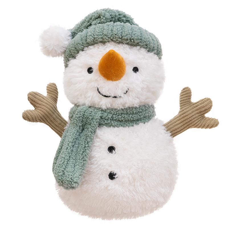 Toy Plush Stuffed Christmas Snowman Wearing It With Hat And Scarf Child Gift