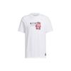 Neo Lotso Cartoon Print Letter Short Sleeve T-Shirt Men Tops White IP4027
