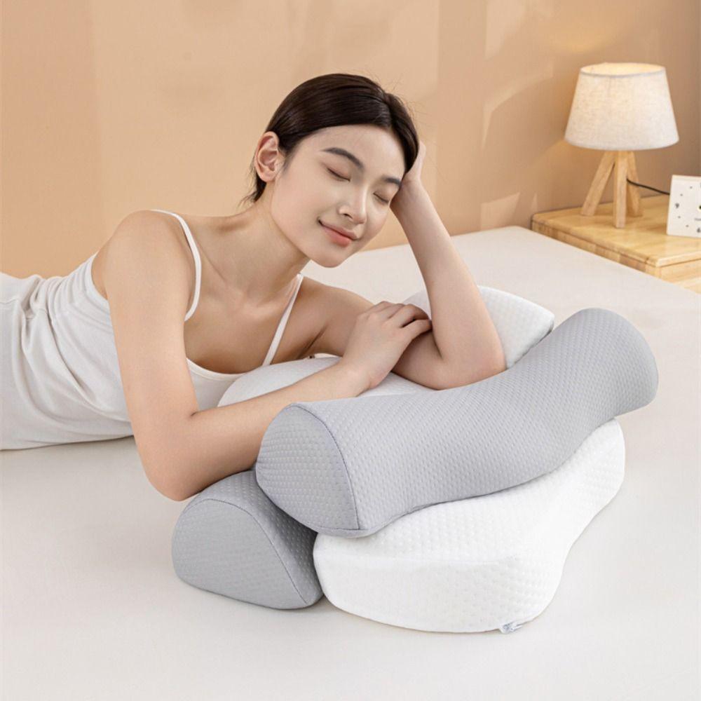 Slow Rebound Spine Traction Pillow Adjustable Neck Bolster Pillow Cervical Neck Pillow Bed Pillow