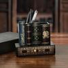 Antique Book Style Pen Holder with Drawer for Office And Study