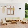 Day and Night - Day and Night Garden Furniture Set 9 Pieces and Cushions Solid Pine Wood