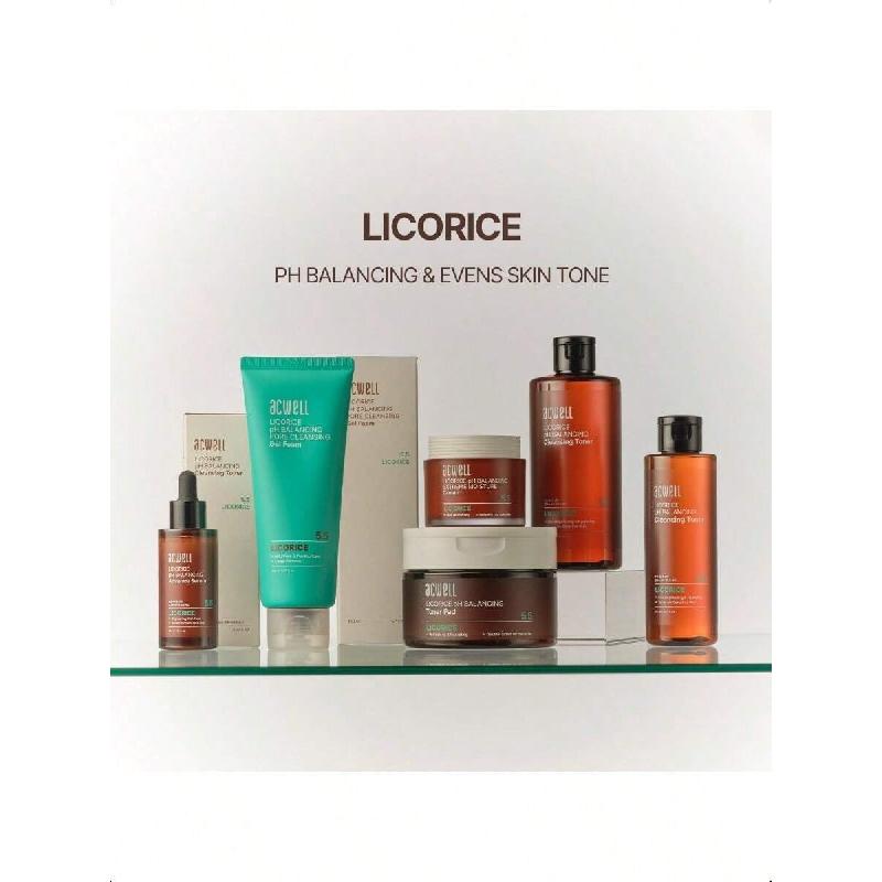 Acwell Licorice PH Balancing Cleansing Toner 150ml Or 300ml- Alcohol-Free PH5.5 Hydrating Facial Astringent - Skin Clarifying