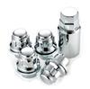 Toyota Genuine Aluminum Wheel Lock 37mm Chrome Quadruple Set of 4 Nuts, Short, Plated, Layer,