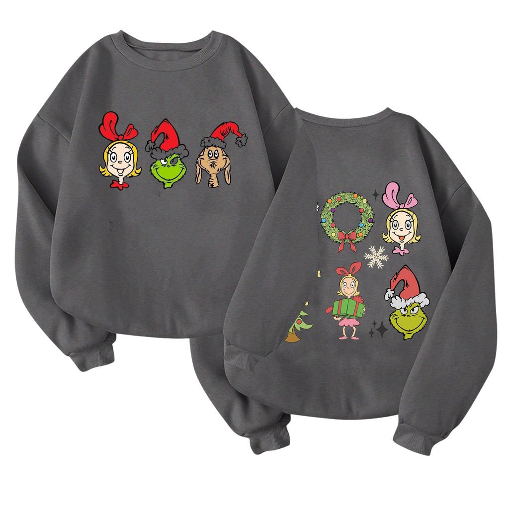 Children's Fashionable Lightweight Long-sleeved Round Neck Pullover With Pockets Printed Pullover