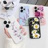Girls Flower Soft Silicone Case For Xiaomi Redmi Note 13 Pro 13C Samsung A35 A55 M35 M34 S24 iPhone 15 Huawei Honor Camera Protective Shockproof Cover