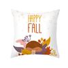 Autumn Harvest Thanksgiving Cushion Cover New Arrival Turkey Pumpkin Peach Skin Printed Cushion