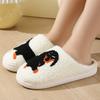 New Autumn and Winter Male and Female Couples Cute Cartoon Puppy Cotton Slippers Home Indoor Non-slip Cotton Slippers