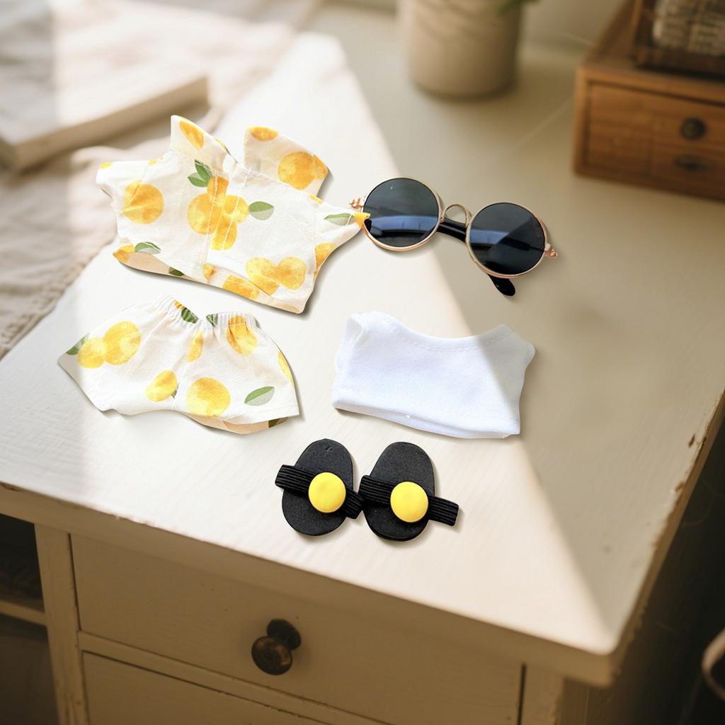 Комплект одежды для кукол 17 см, аксессуары для кукол, топ с сердечками, шарф, шапка, без кукол