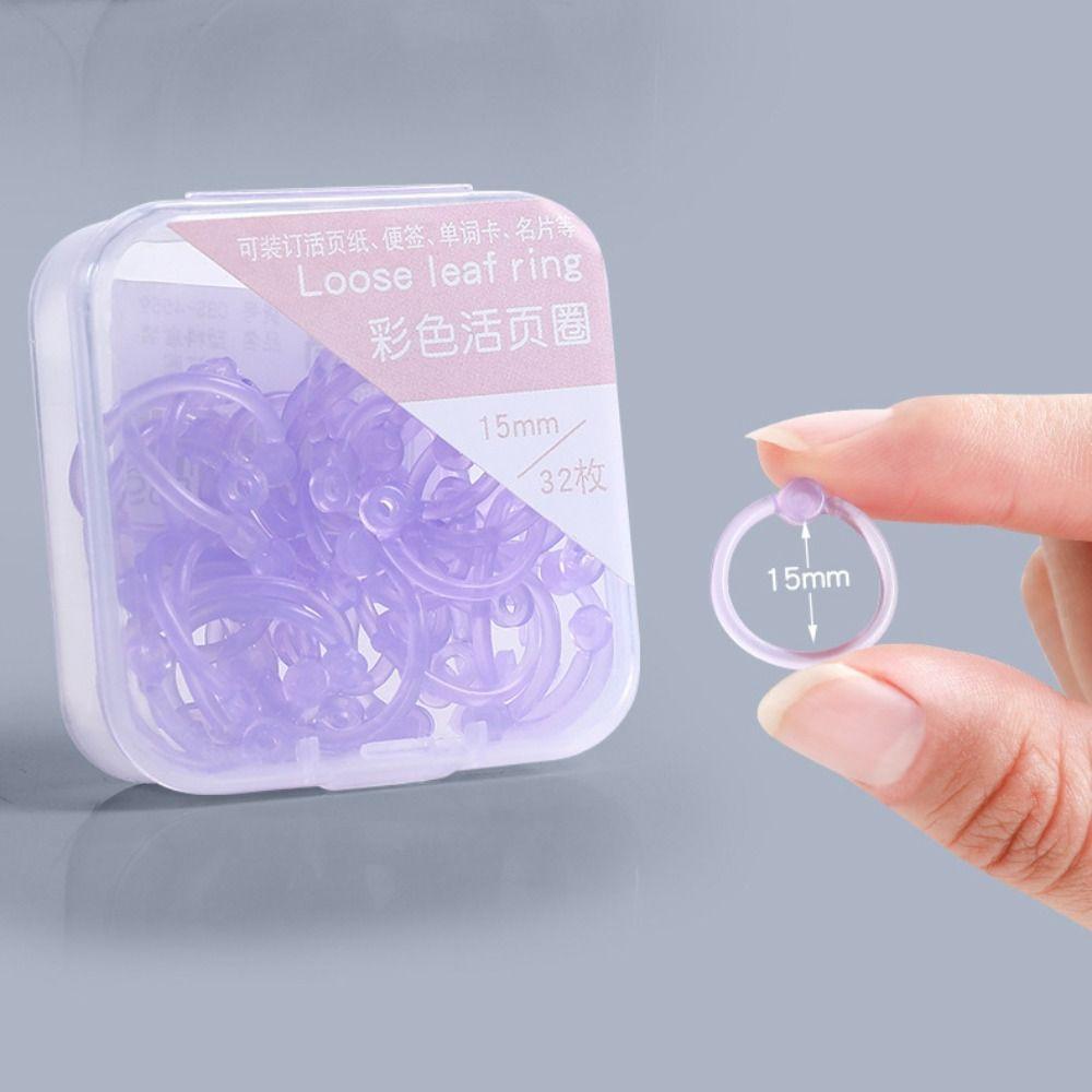 DIY Binder Ring 15/20/25mm Loose Leaf Paper Fixing Clip Loose-leaf Book Hoops  School Office