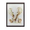 Poster Small Elephant In Minimalist Style Poster Small Elephant In Minimalist Style, 30X40 Cm, Dark Brown Wooden Frame, 230 Gsm Matte Paper