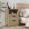 VidaXL Bedside Table Sonoma Oak Engineered Wood 811238