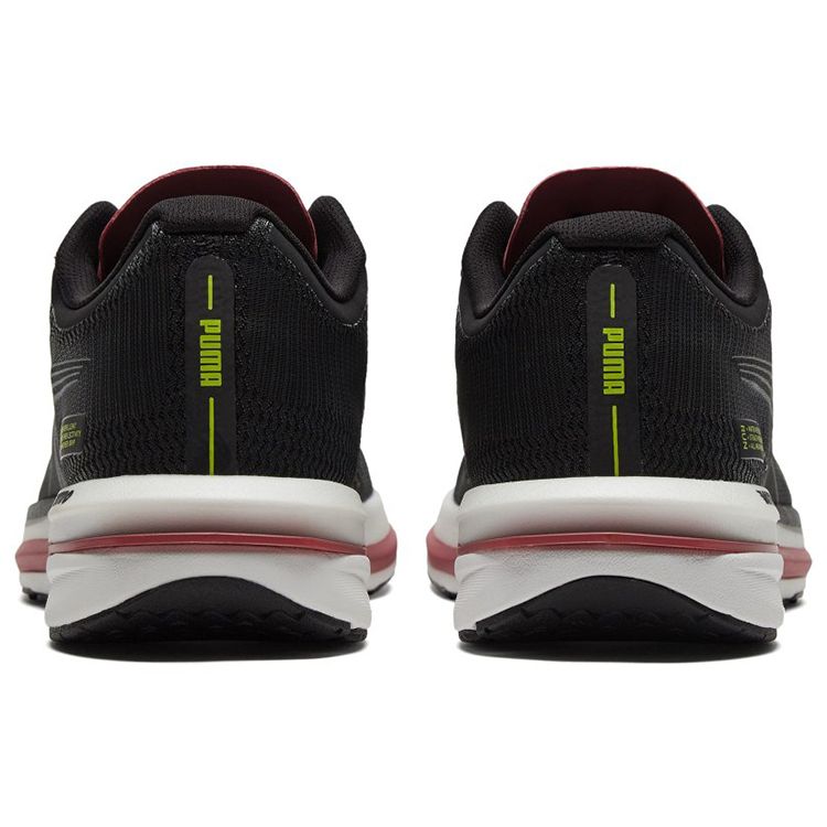 Puma Velocity Nitro WTR Black White Pink Women Sneakers Silver Yellow-Glow 195296-01