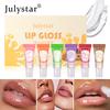 Julystar Fruit-flavored Clear Lip Oil 6-bottle Lip Care Set Moisturizing and Repairing Lip Care, Removing Dead Skin and Improving Lip Health