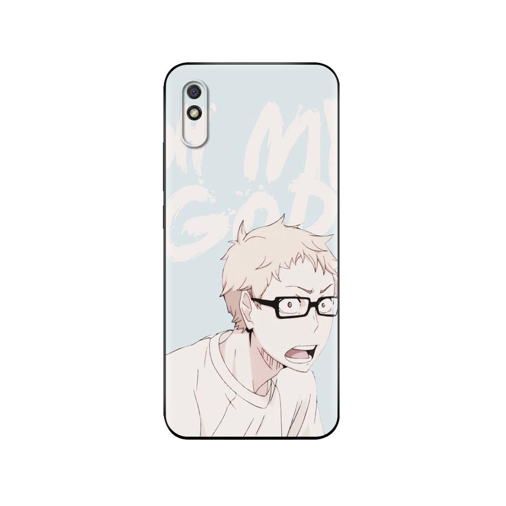 Black Tpu Case For Xiaomi Redmi 7A 8 8A 9 9A 9C Case Redmi Note 8T 8 Pro T Note 9 9S 9 Pro Haikyuu Hinata Attacks Anime Bling