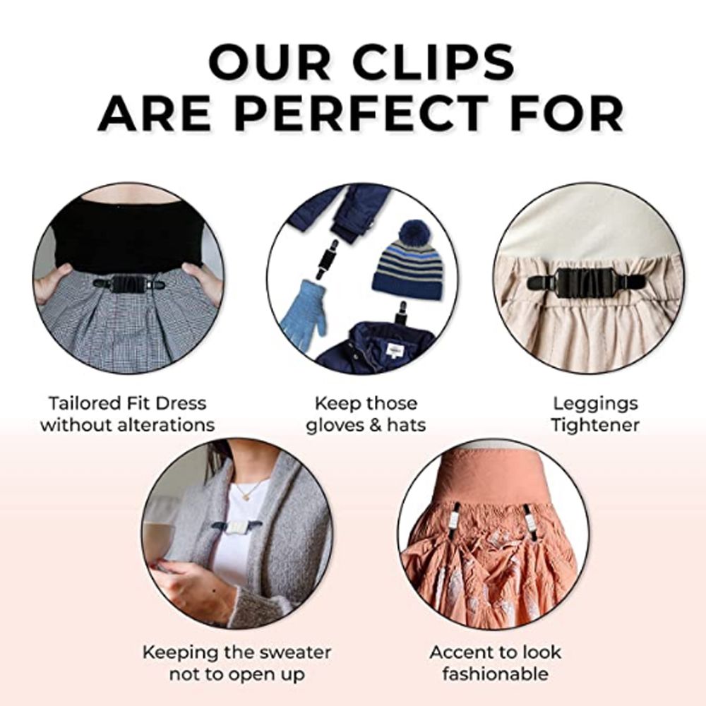 For Women Kids Shirt Clips Shawl Clip To Tighten Dress Cardigan Collar Clips Fit Dress Cinch Clips