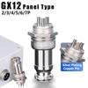M12 GX12 Connector 2/3/4/5/6/7 Pin Male Socket Female Plug 12mm 5A 125V Circular Panel Aviation Connector