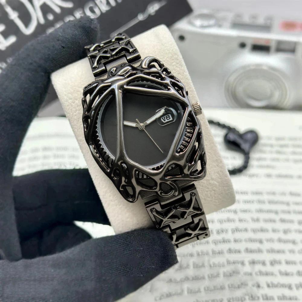 All Silver Unique Style Personalize Quartz Watch Men AAA High Quality Alabaster Fashion Unisex Hot Sell Unique Creative Clock