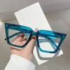 Oversized Vintage Glasses Women Fashion Cat Eye Blue Light Blocking Eyewear Chic Candy Color Non-prescription Eyeglasses