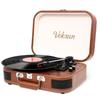 VOKSUN S300 Record Player with Bluetooth Transmission and Reception, USB Recording, Connects To External Speakers, Supports 334578 RPM and 71012-inch