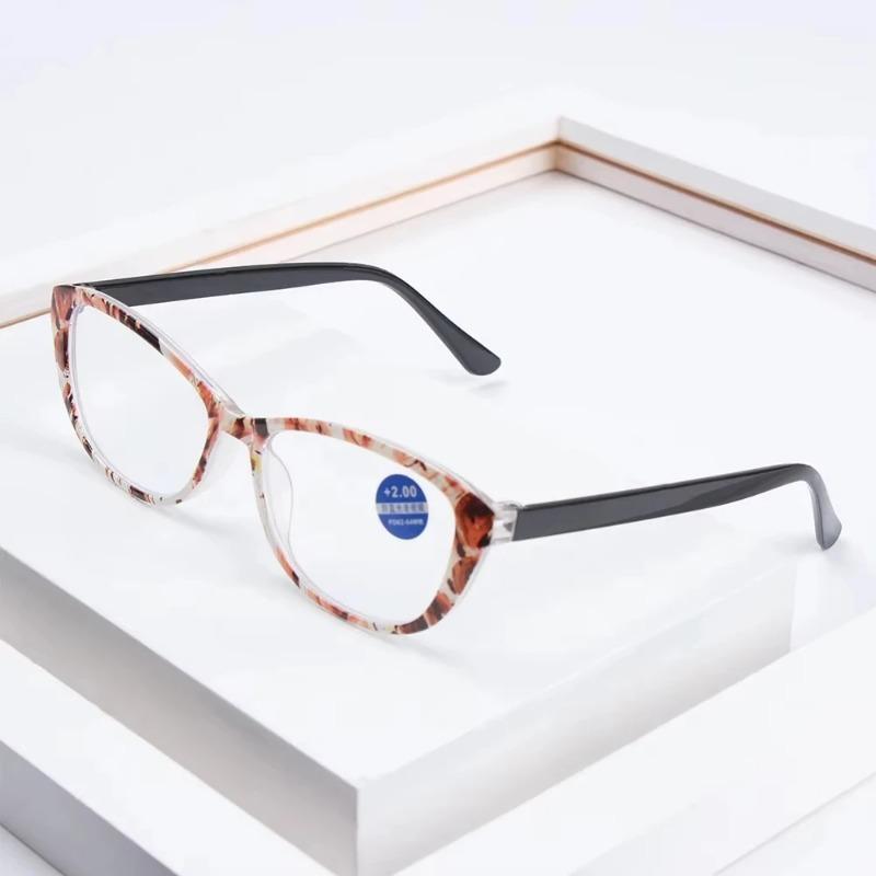 Women's Glasses Trend Printed Reading Glasses Men Eye Protection Anti-Blue Light Presbyopia Eyeglasses +1.0 To +4.0 Eyeglass