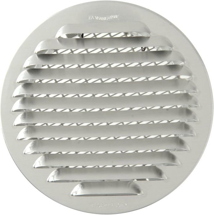 Grille D'aération - La Ventilazione - GTAP125R - Ronde Encastrable - Aluminium - 150 Mm