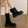 Comfortable Boots, Mid-calf Shoes, New Versatile Retro Flat Boots for Women